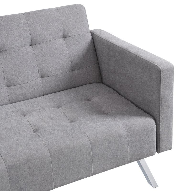 Futon Sofa Bed Convertible Folding Lounge Couch, Armrests