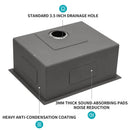 Undermount Stainless Steel Kitchen Sink, Deep Single Bowl Basin