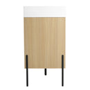 Modern Bathroom Vanity Combo With Single Resin Sink And Storage Cabinet