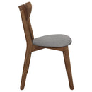 Alfredo - Dining Side Chair (Set of 2) - Gray And Natural Walnut - Atlantic Fine Furniture Inc