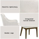 Kasha - Side Chair (Set of 2) - Chenille / Vintage Oak