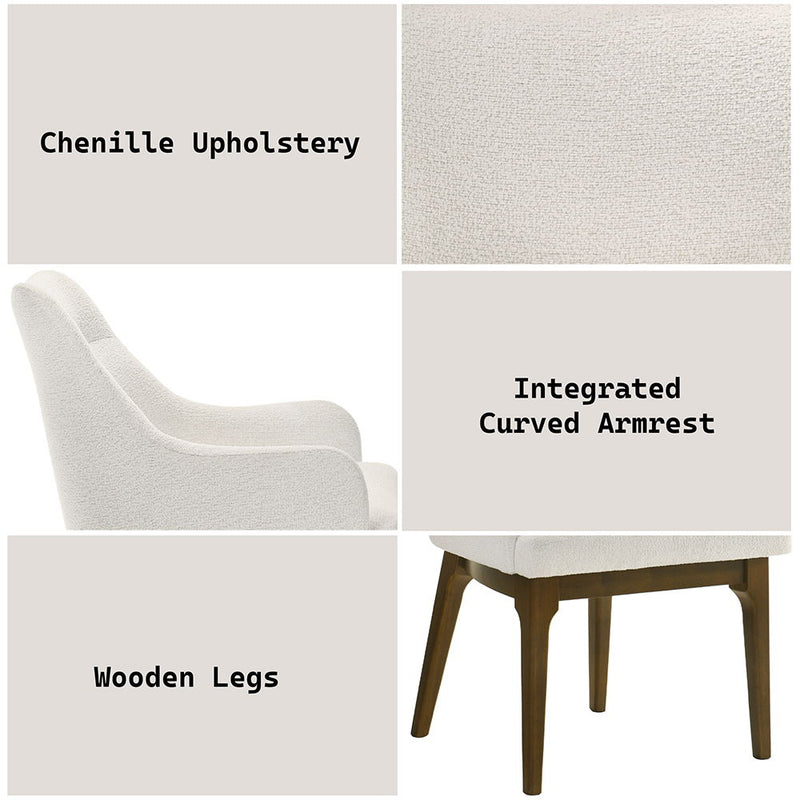 Kasha - Side Chair (Set of 2) - Chenille / Vintage Oak