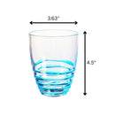 Leading Ware Swirl Acrylic Drinking Glasses (Set of 4)
