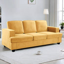 Modern Sofa, Comfortable 3 Seater Couch With Deep Seating, Loose Back Cushions, Wide Arms