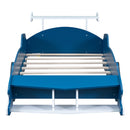 Race Car-Shaped Platform Bed With Wheels