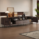 TV Stand With Drawers, Accent Entertainment Center For Living Room - Dark Brown