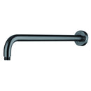 16" Shower Arm With Flange, Stainless Steel, Rust Resistant Design - Matte Black