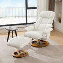 Ergonomic Recliner Chair With Ottoman, Modern 360° Swivel With Footstool