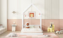 House-Shaped Roof Headboard Floor Bed, (Without Slats)