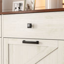 Double Tilt Out Trash Cabinet With Hideaway Drawer And Barn Door Style
