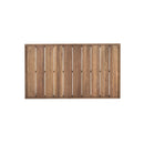 Outdoor Coffee Table With Slat Design And Sled Base - Brown