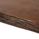 Modern Industrial Faux Live Edge Dining Table With Hairpin Legs - Natural