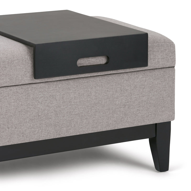 Oregon - Contemporary Storage Ottoman Bench With Tray