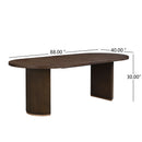 Modern Rustic Oval Dining Table With Double Pedestal Base