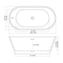 Gloss Freestanding Bathtub With Overflow & Pop Up Drain, Stand Alone Soaking Tub