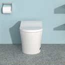 Smart Bidet Toilet Combo With Auto Open & Close, Heated Seat, Foot Sensor Flush, LED Display, Ceramic - White