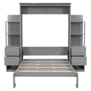 Murphy Wall Bed With Shelves, Drawers And LED Lights