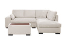 Joshua - 100" Sectional Sofa with Right Facing Chaise and Console Ottoman