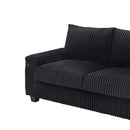 Modern 4 Seater Corduroy Sofa Couch With USB Ports And Hidden Storage