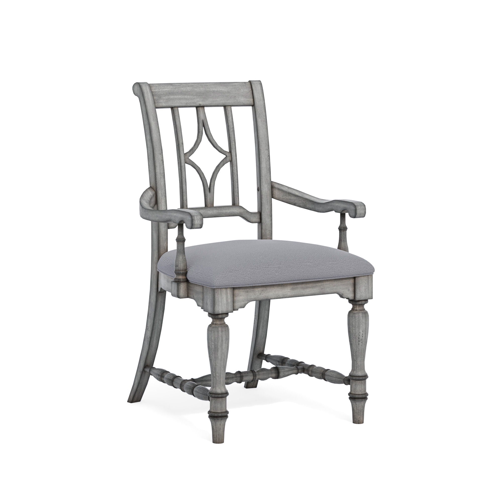 Plymouth - Upholstered Arm Dining Chair (Set of 2) - Gray