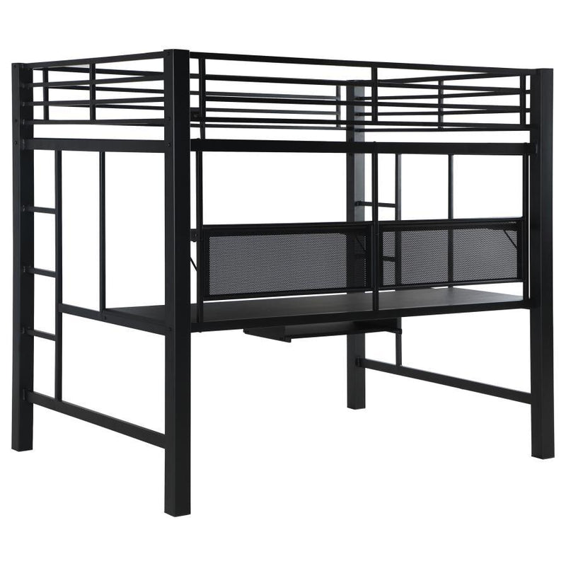 Avalon - Full Workstation Loft Bed - Black