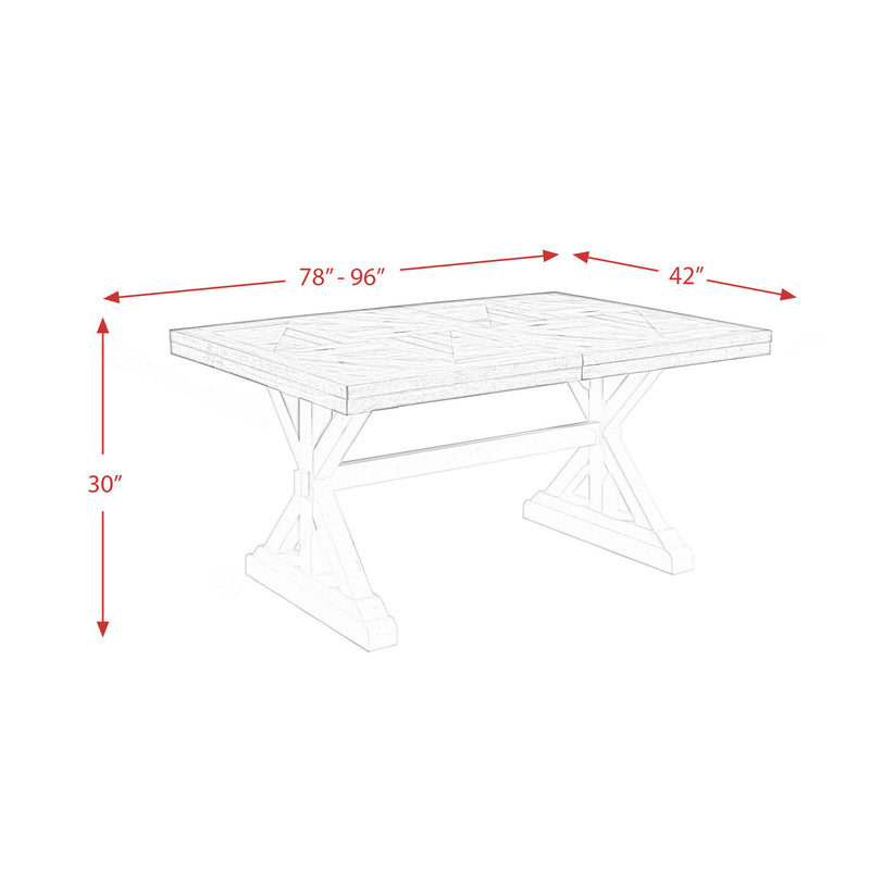 Park Creek - Rectangle Standard Height Dining Table - Cottage White Finish