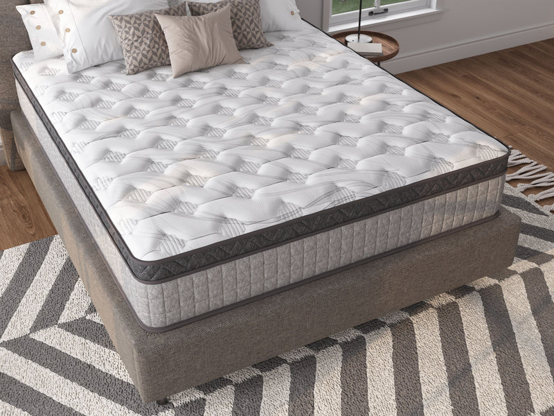 12" Diamond Innerspring Hybrid And Cooling Gel Memory Foam Mattress, High Quality, Pressure Relief, And Motion Isolation