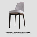 Modern Dining Chair With Cushions And Metal Legs