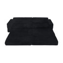 Modern Minimalist L Shape Modular Sectional Sofa, Corduroy Couch