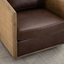 Barrel, Comfy Round Accent Sofa Chair With 360 Degree Swivel, Leisure Arm