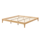 Solid Dry Bamboo Platform Bed Frame, With Slat Support