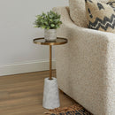 Hamilton - Accent Table - Gold / White