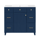 Bathroom Vanity With Ceramic Sink, Soft Close Doors, Adjustable Shelves