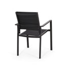 Baird - Outdoor Mesh And Aluminum Dining Chairs - Black