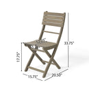 Outdoor 3 Piece Half Round Folding Bistro Set