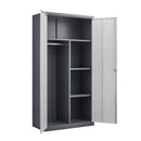 Large Capacity Wardrobe With Hanging Rod And Compartments