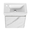 Modern Bathroom Vanity With Ceramic Basin, Wall Mounted Floating Sink Combo, Storage Cabinet