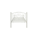 Twin Size Unique Flower Sturdy System Metal Bed Frame with Headboard and Footboard