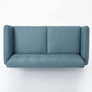 Modern Loveseat Sofa With Button Tufted Backrest