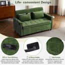 Loveseat Sofa Bed Sleeper With Reversible Backrest, Side Pockets, USB Ports, Phone Holder