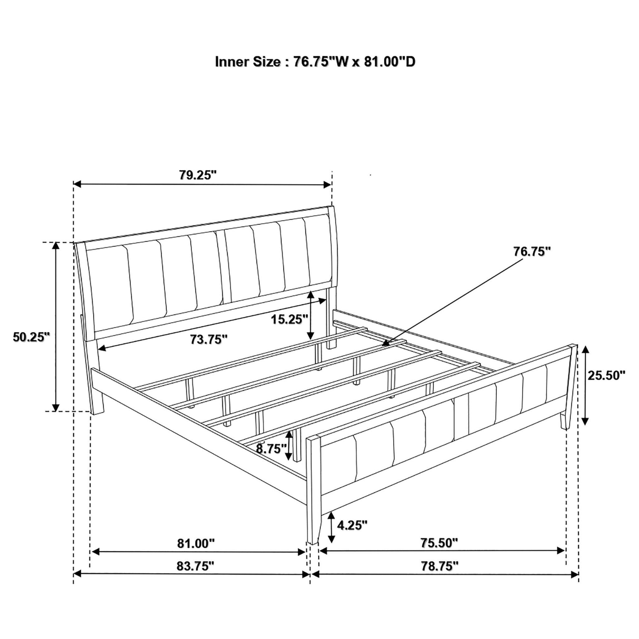 Carlton 5-piece Eastern King Bedroom Set Cappuccino