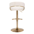 Jie - Contemporary Adjustable Barstool With Swivel With Rounded T Footrest (Set of 2)