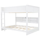 Bunk Bed With Storage Cabinets And USB Ports