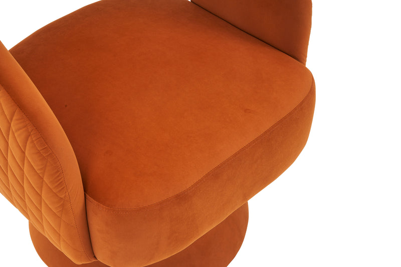 Swivel Accent Chair Armchair, Round Barrel Chair For Living Room Bedroom - Teddy Fabric