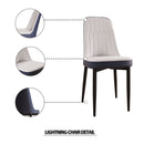 Modern Dining Chair With Cushions And Metal Legs