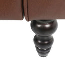 Contemporary Club Chair With Button Tufting And Birch Wood Legs