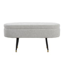 Harvey - Contemporary Storage Bench - Black / Light Gray