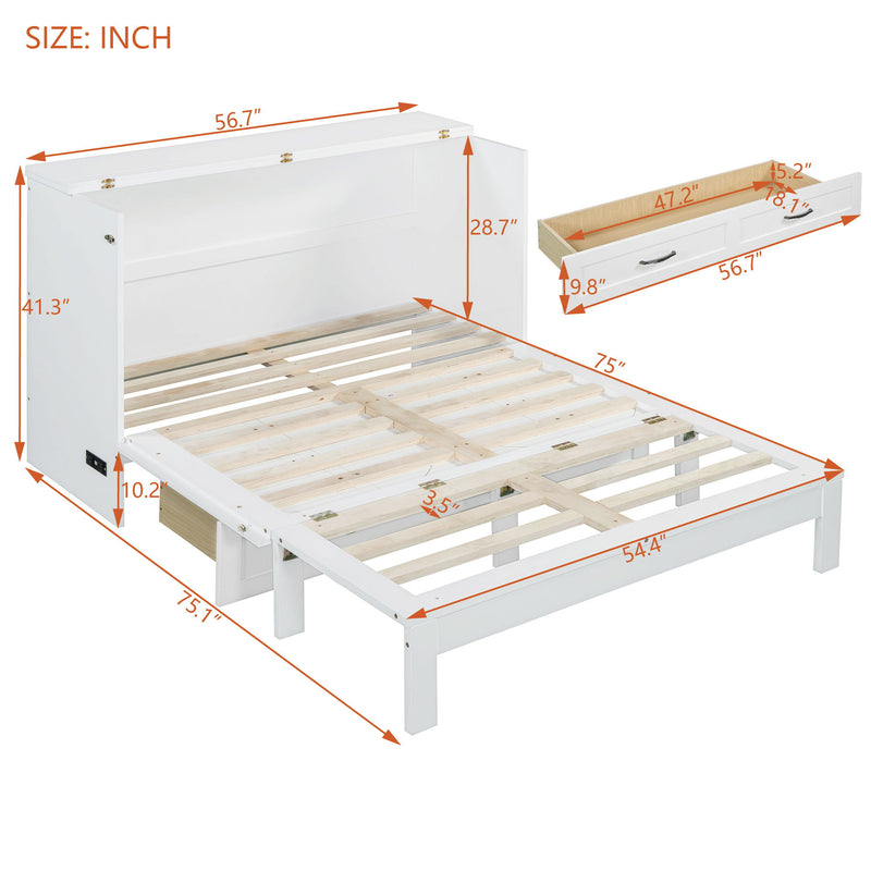 Murphy Bed With Large Drawers