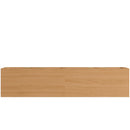 TV Stand With Storage & Cable Holes - Natural Wood