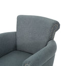 Elegant Club Chair With Nailhead Trim And Birch Wood Legs